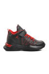 Black Red Unisex Kids Basketball Shoes 1522 F