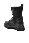 Black Lace-Up Zippered Womens Boots Pc-52403 Z