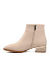 Cream Zippered Womens Boots Pc-52720 Z