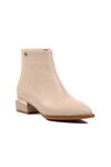Cream Zippered Womens Boots Pc-52720 Z
