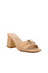 Bej  Kadın Topuklu Terlik PC-53123 Z