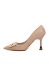Cream Womens High Heel Shoes PC-54029 Z