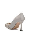 Gri Saten  Kadın Topuklu Ayakkabı PC-54036 Z