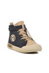 Navy Blue-Beige Childrens Sneakers 17 P