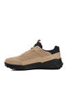 Beige Nubuck Genuine Leather Mens Casual Shoes 152-18484 M