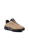 Beige Nubuck Genuine Leather Mens Casual Shoes 152-18484 M