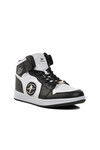 Black-White Mens Hi Sneaker Slogan Hı M