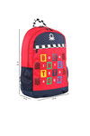 Red-Navy Unisex School Bag 03766