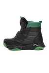 Black-Green Water Repellent Childrens Snow Boots Bn-70000 F