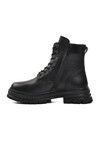 Black Genuine Leather Womens Boots 9814 Z