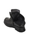 Black Genuine Leather Womens Boots 9814 Z