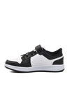 Black-White Unisex Kids Sneakers Slogan F