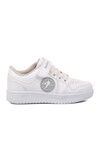 White-White Childrens Sneakers Slogan P