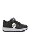 Black-Black-White Childrens Sneakers Slogan P
